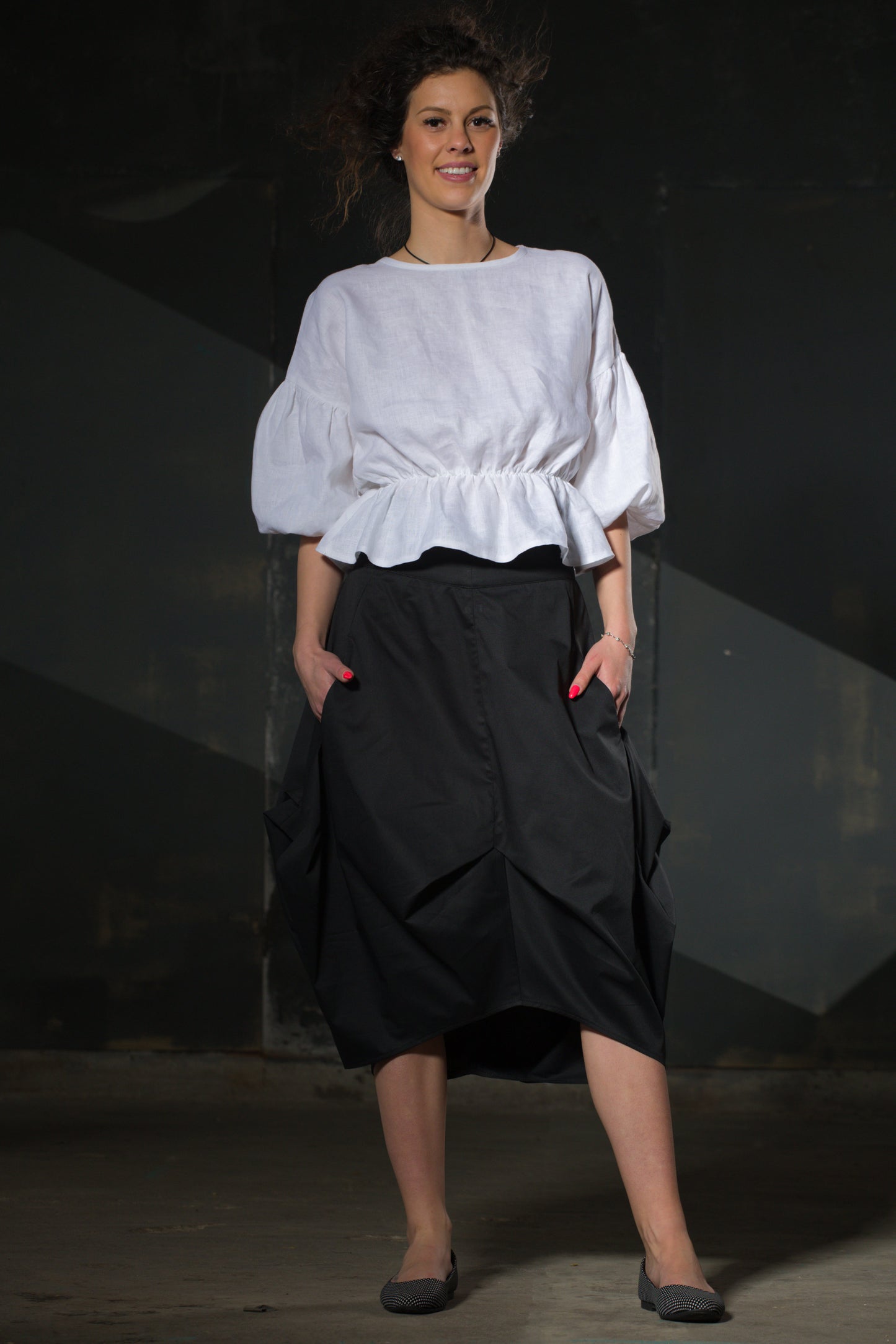 Mustard Linen Cami Top — Cross Back