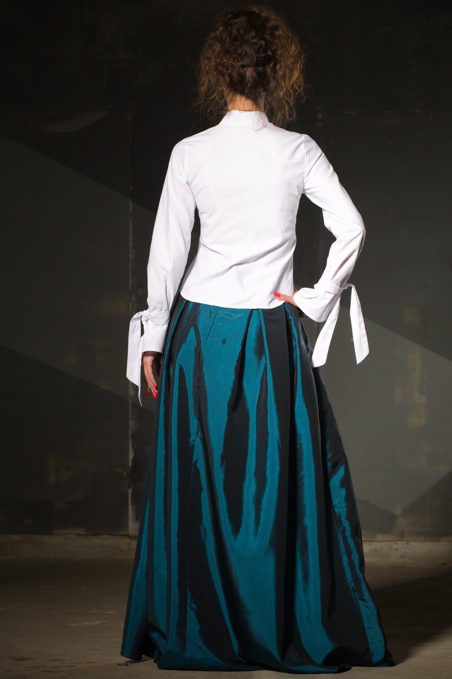 Teal Ballgown Skirt — Full Volume Taffeta