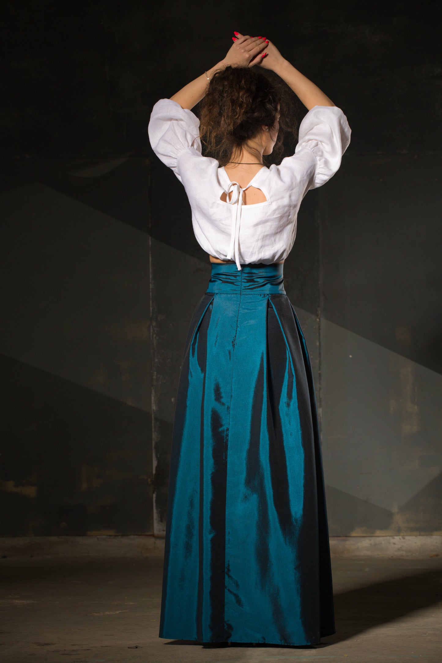 Teal Ballgown Skirt — Full Volume Taffeta