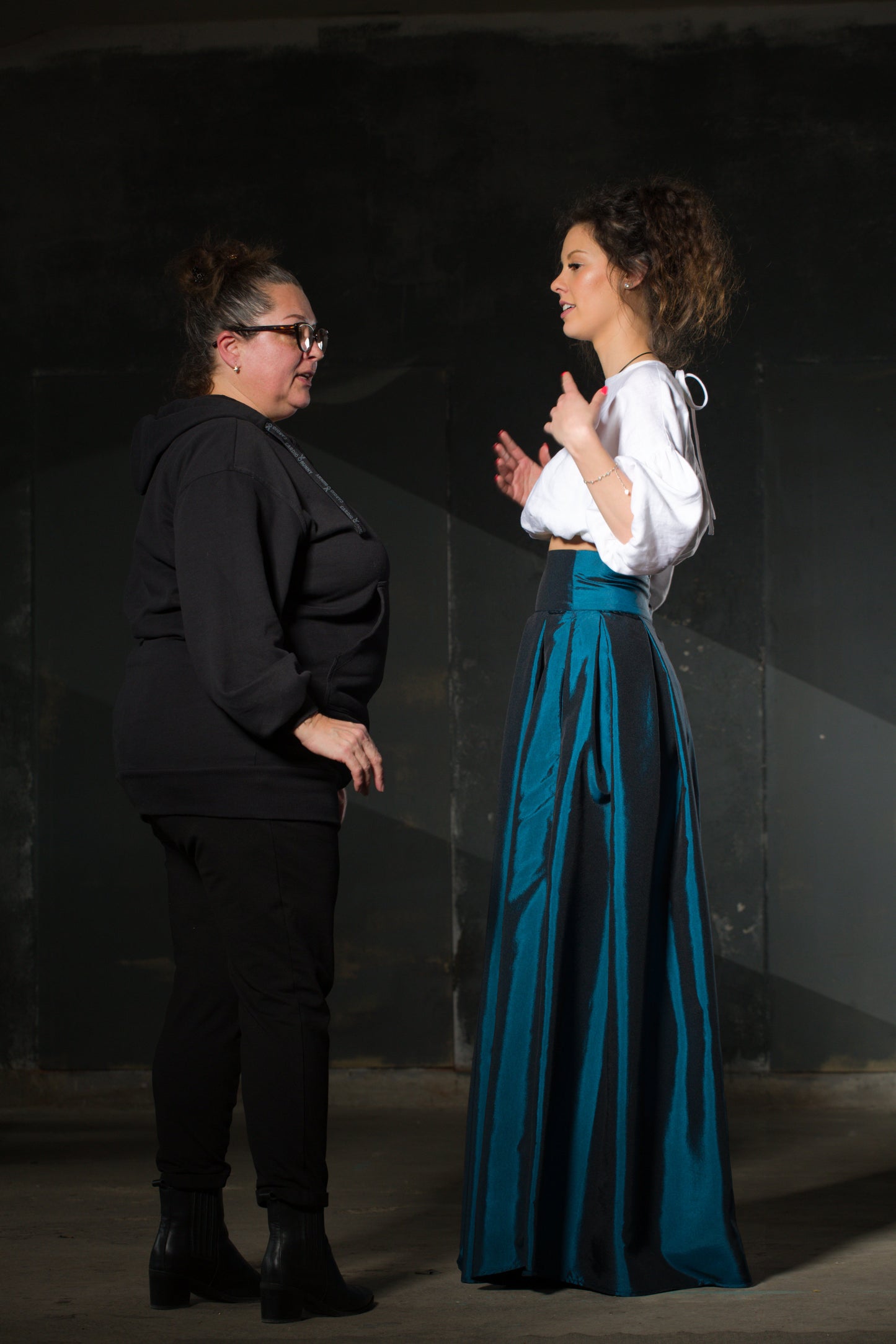 Teal Ballgown Skirt — Full Volume Taffeta