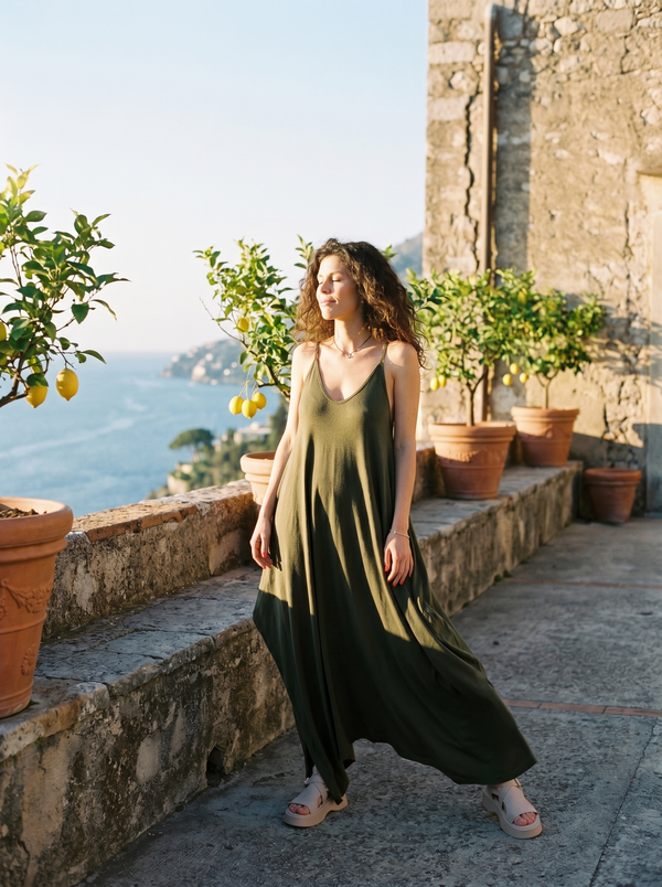 Knitted Maxi Dress BRIONY — Loose Fit Boho Beach