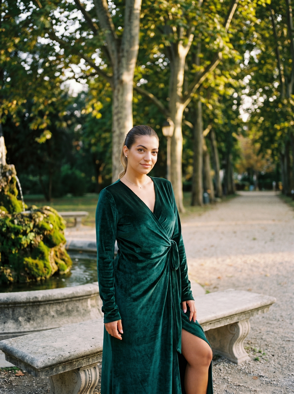 Velvet Cape Dress — Gothic Elegant, Made to Order
