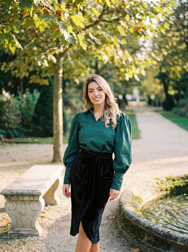 Cotton Puff Sleeve Blouse IMOGEN — Victorian, Dark Academia Poet Top