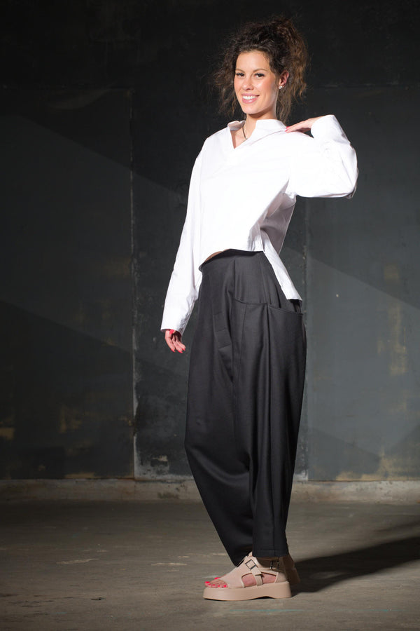 Harem Pants — Drop Crotch, Dark Alternative, Black