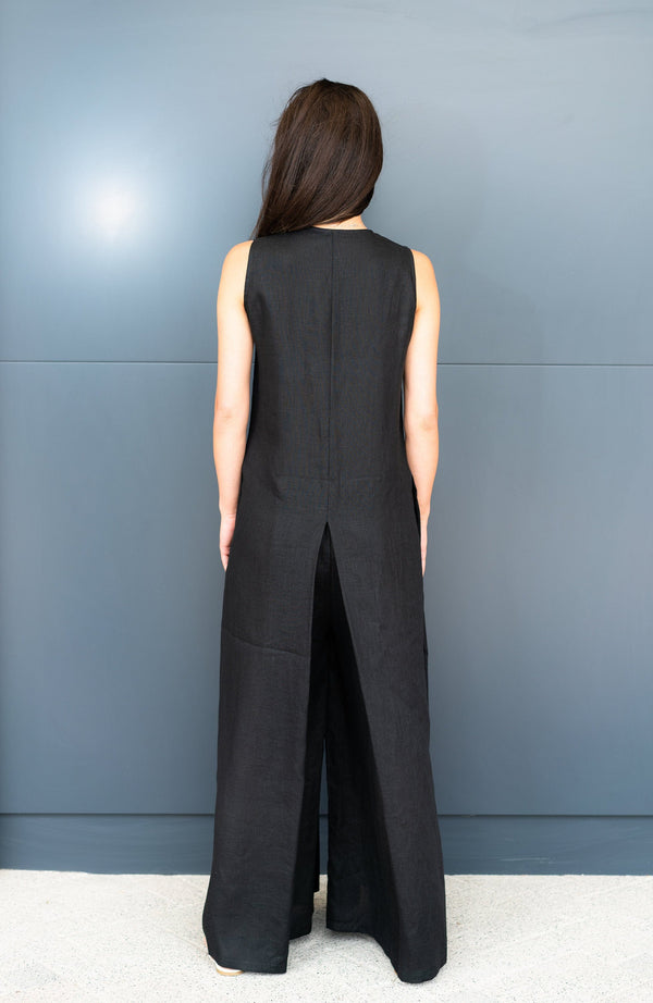 LINEN PALAZZO JUMPSUIT - JUMPSUIT