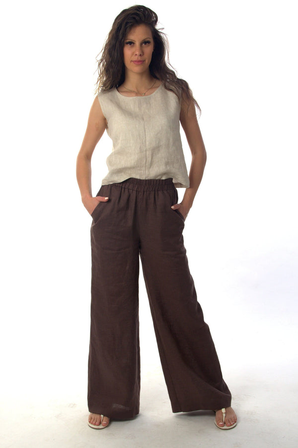 Linen Palazzo Pants — Bohemian, Made to Order