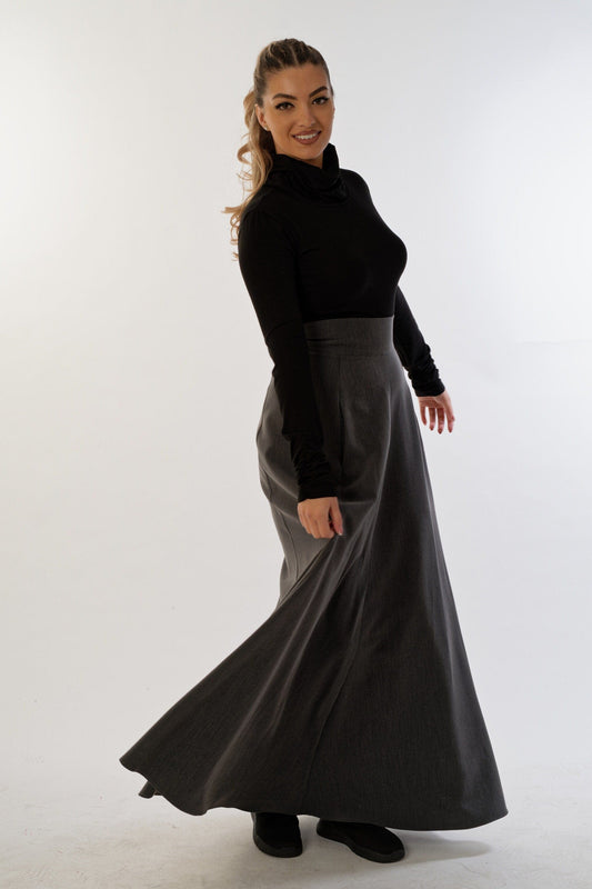 LONG SKIRT WITH HIGH WAIST - SKIRTS