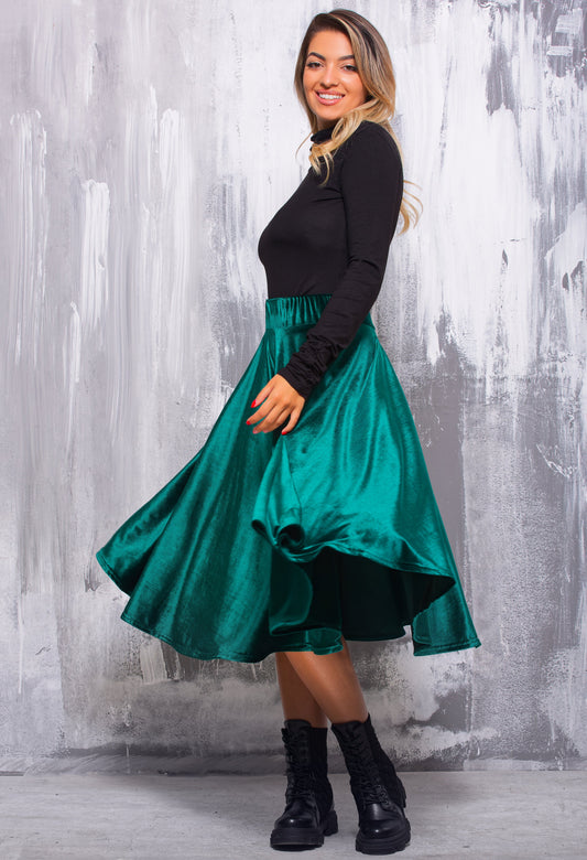 VELVET SKIRT CIRCLE - SKIRT