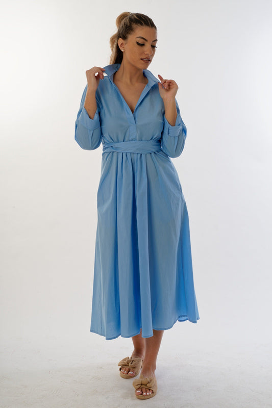 WOMEN'S SHIRT DRESS - DRESSES